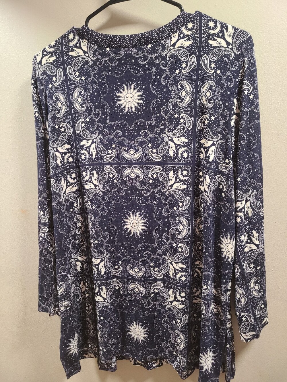 Johnny Was Runa Button Front Henley Large Top - Picture 4 of 8